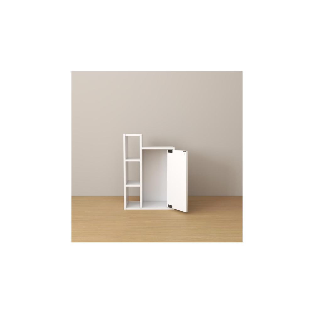 Kairi Engineered Wood Bedside Table in White Finish