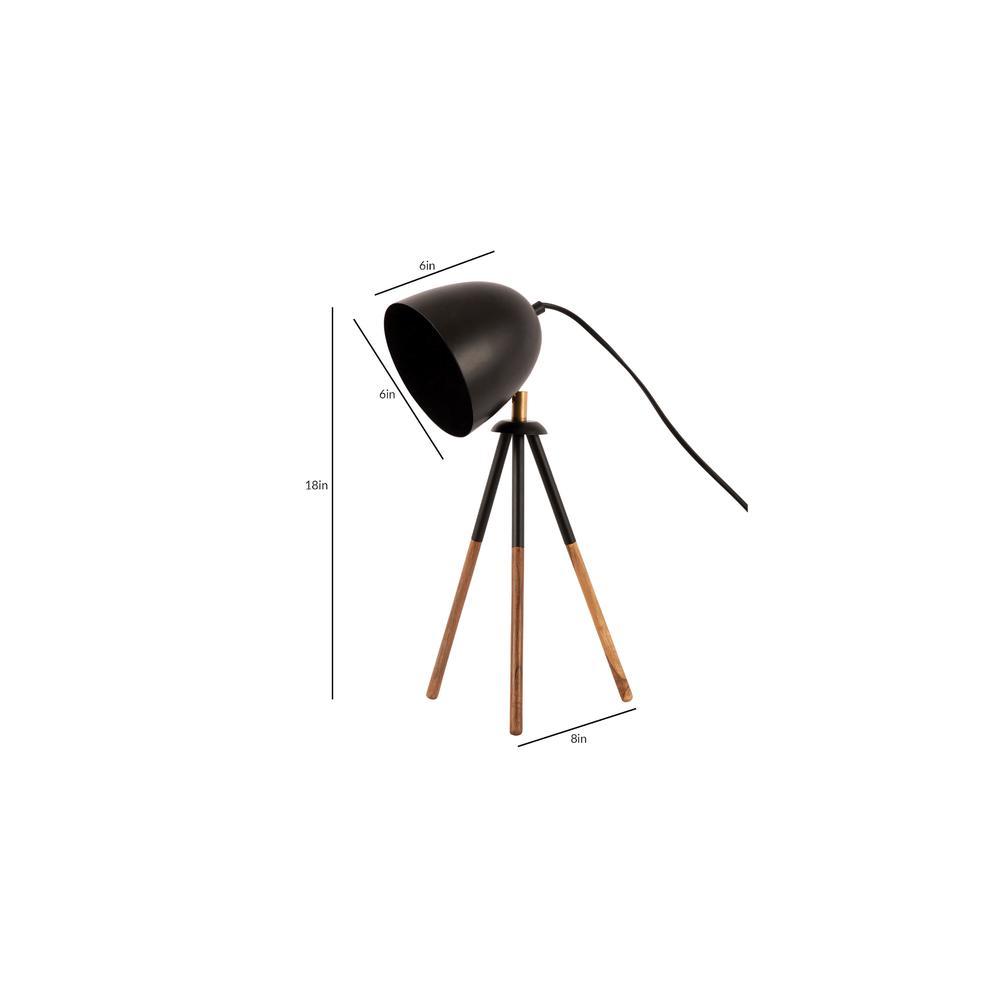 Teak Bud Desk Lamp Black