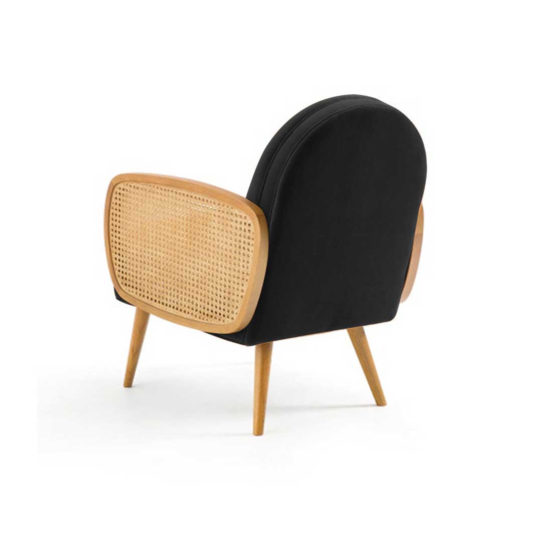 Holden Cane Accent Chair in Black Colour