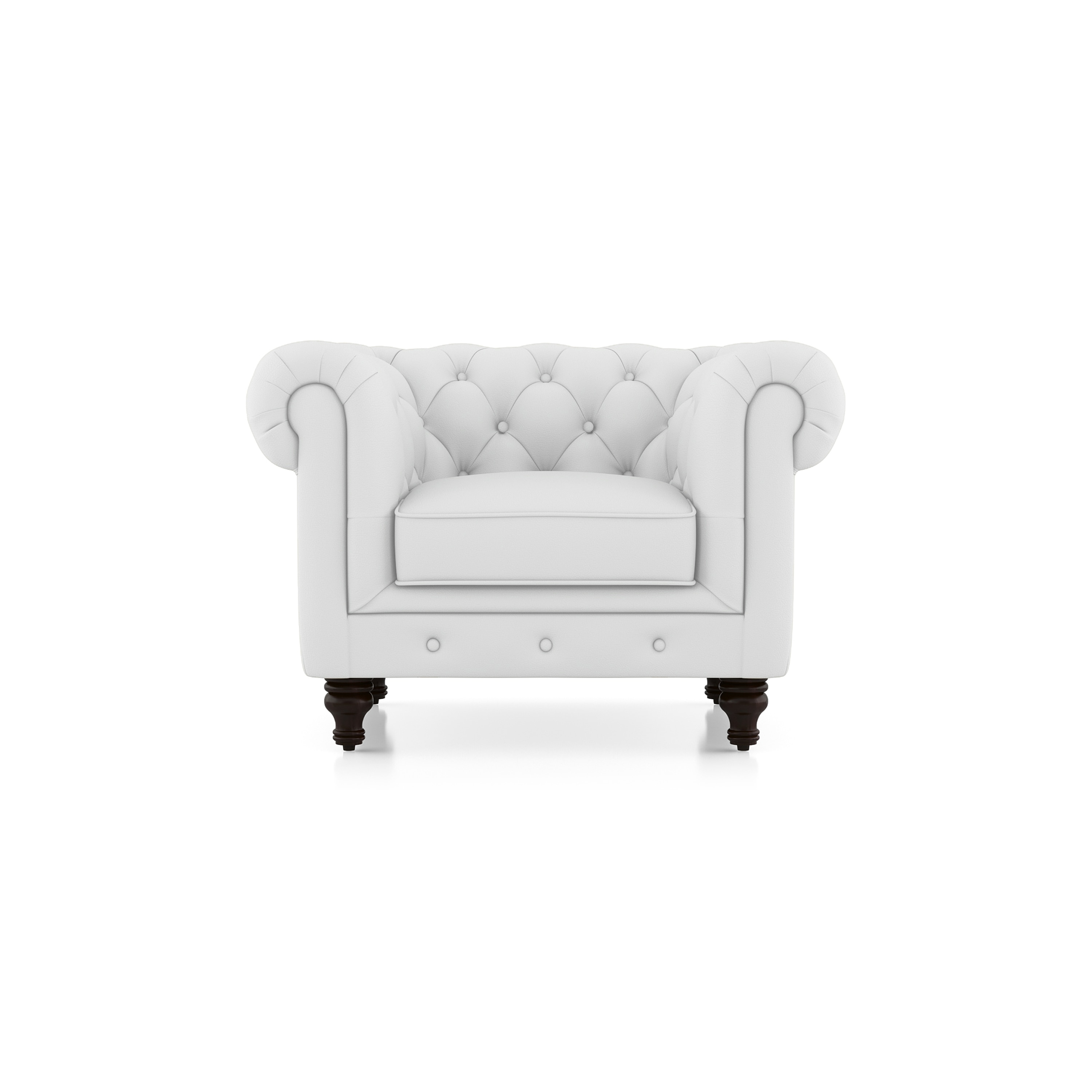 Winchester 1 Seater Half Leather Sofa In Polaris