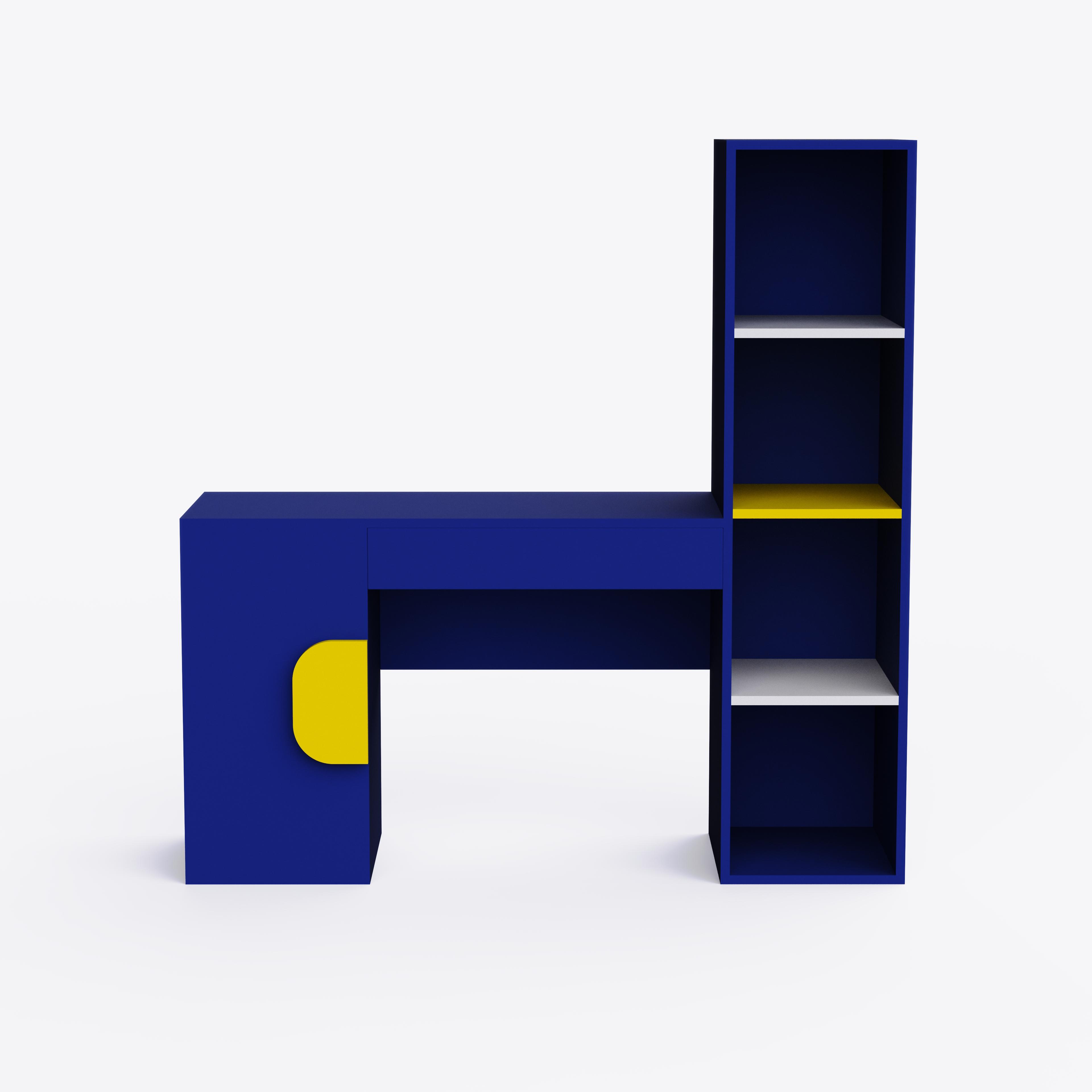Joy Ride Study Table In Electric Blue Colour