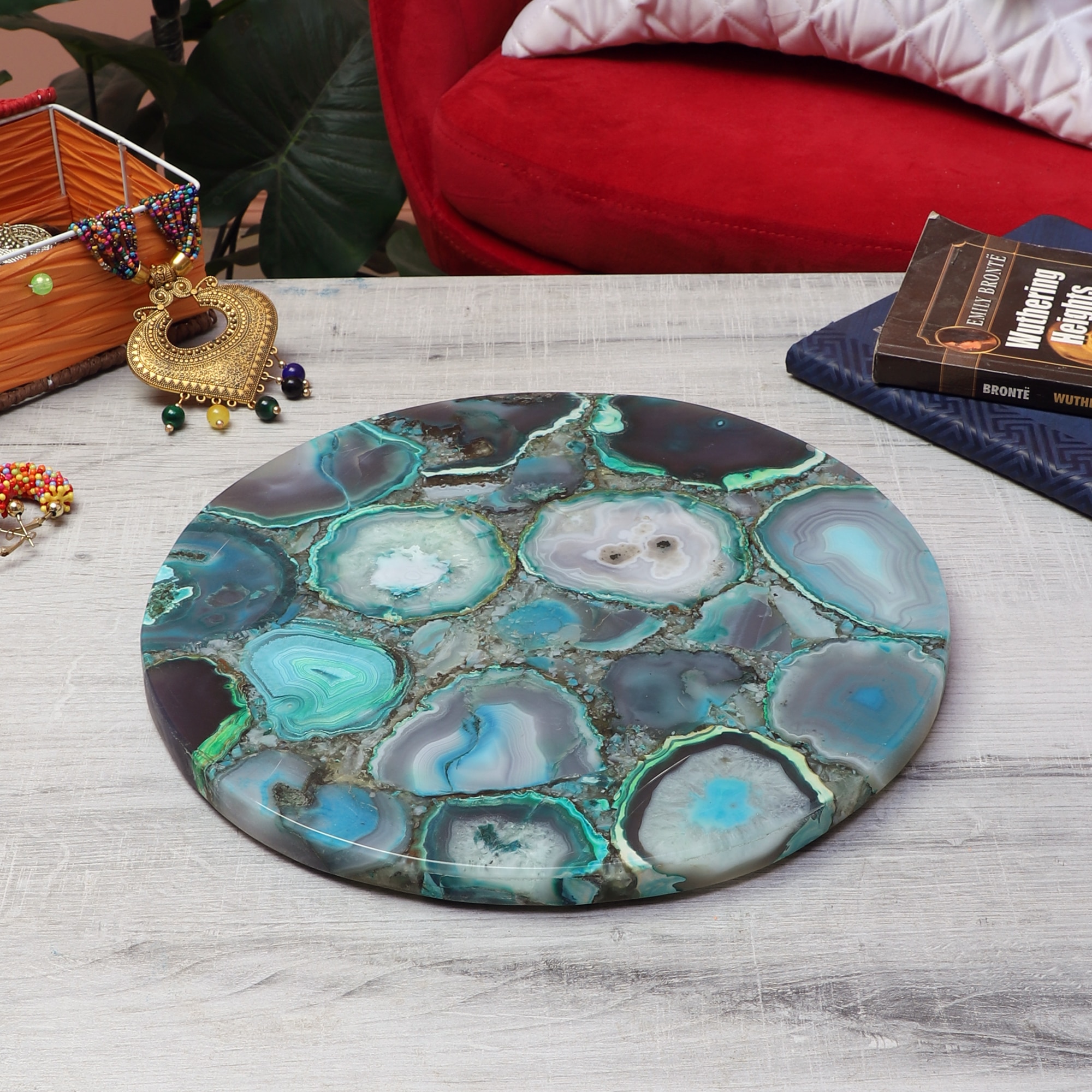 Blue Agate Cheese Board
