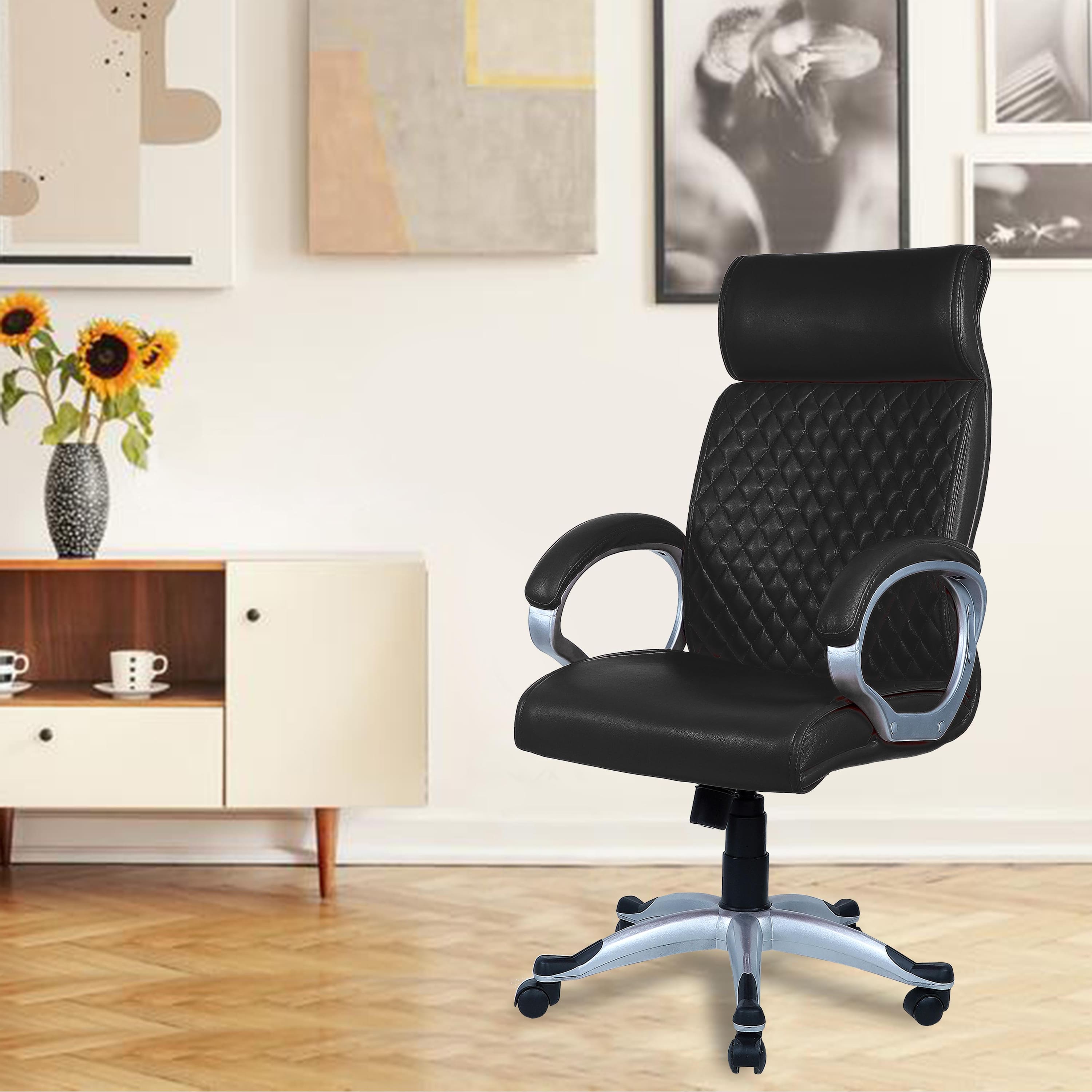 Wiwneags High Back Executive Chair in Black Colour