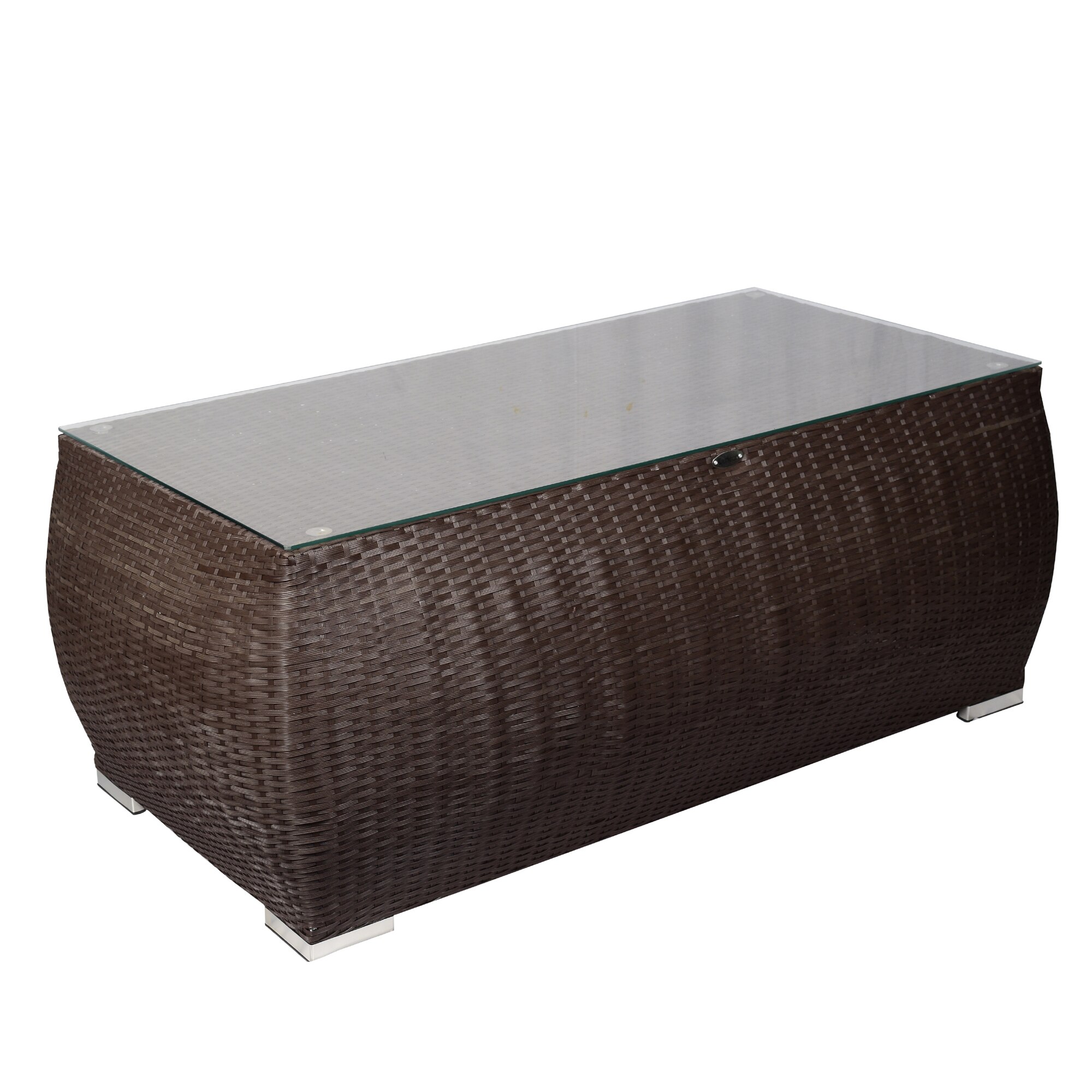 Nantes 3+1+1 Seater Wicker Sofa Set in Brown Colour