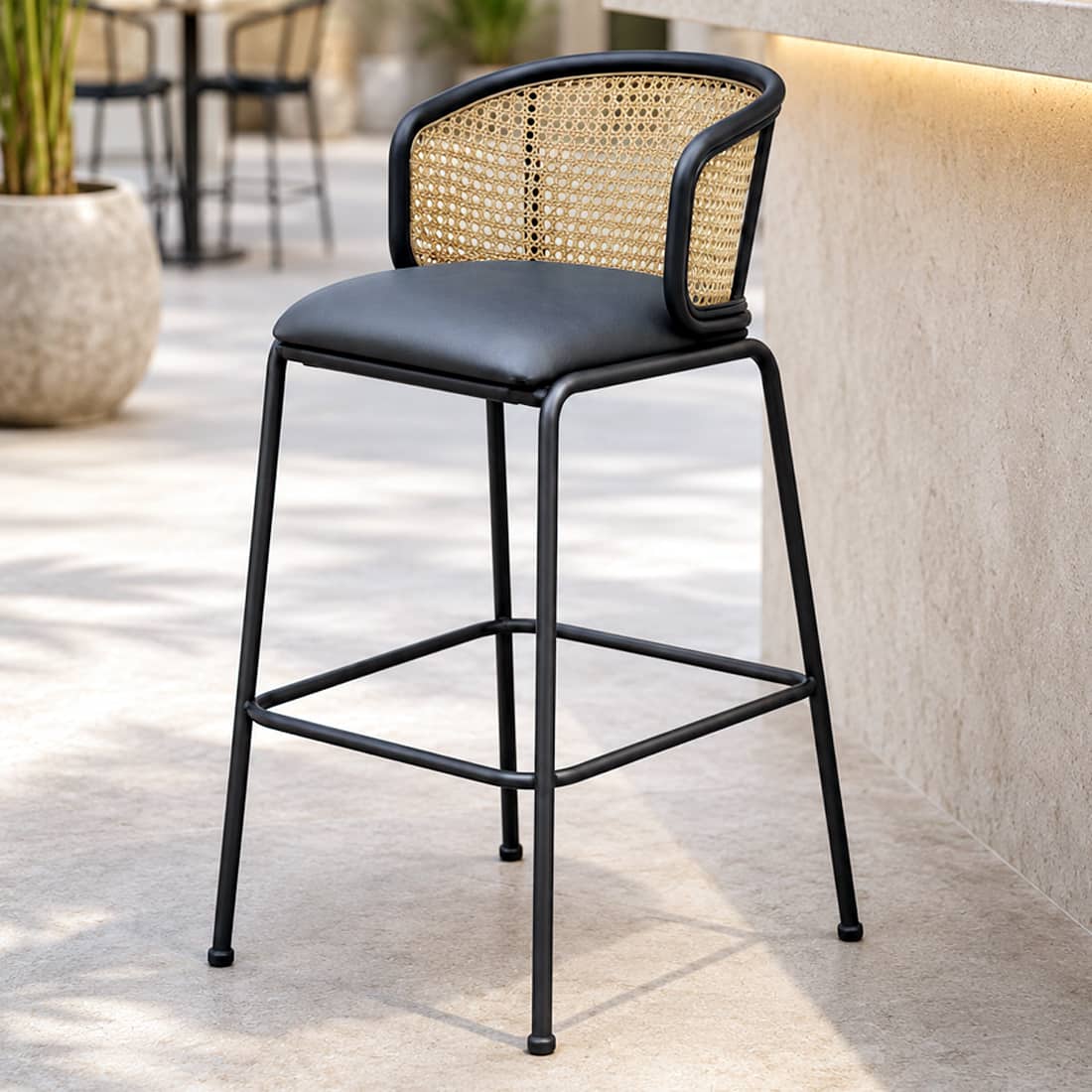 Cambridge Cane Back Bar Chair - HomeDfy