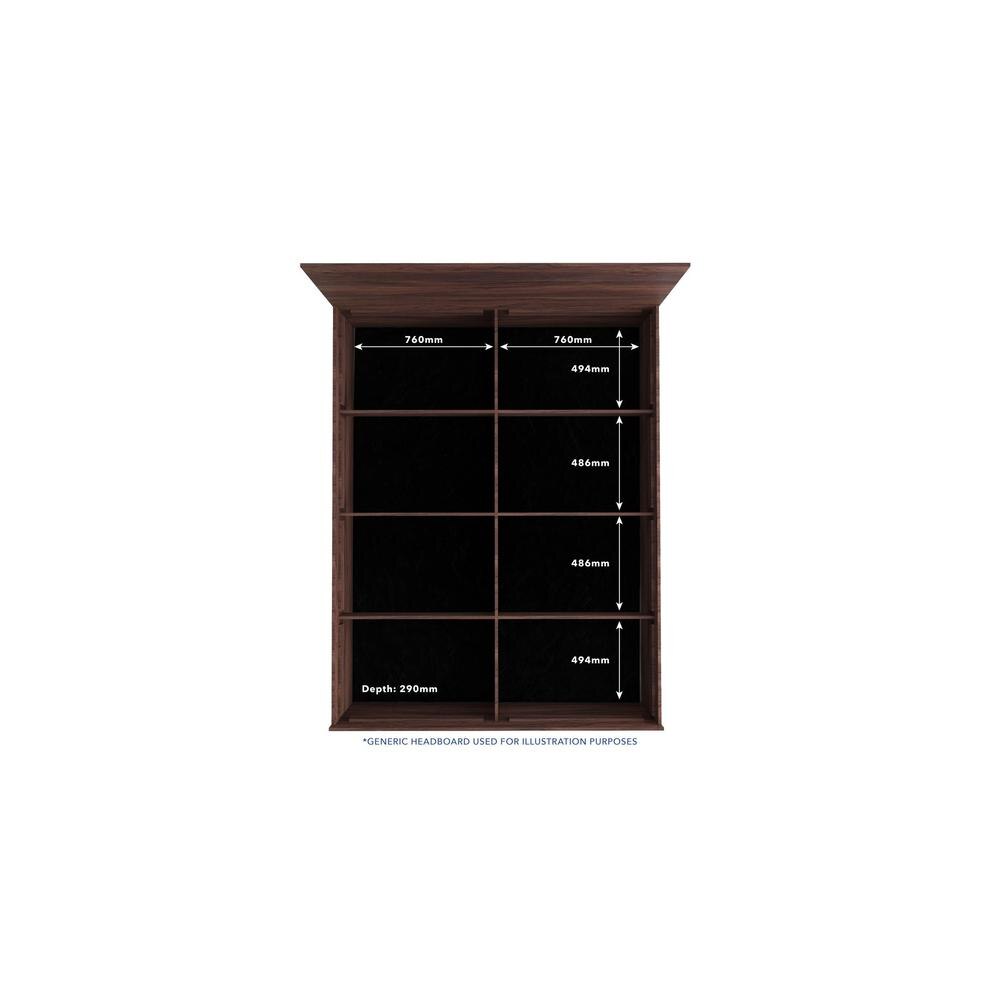 Nirodhah Engineered Wood Queen Size Bed In Walnut Finish