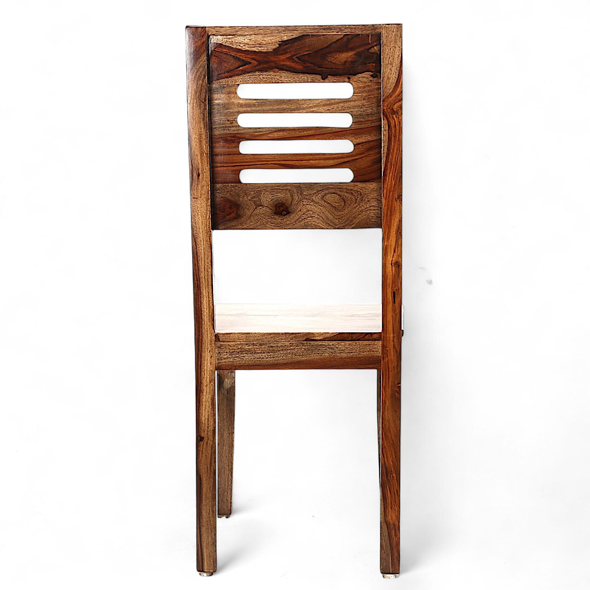 Oliver Sheesham Wood Set of 2 Dining Chairs in Teak Finish