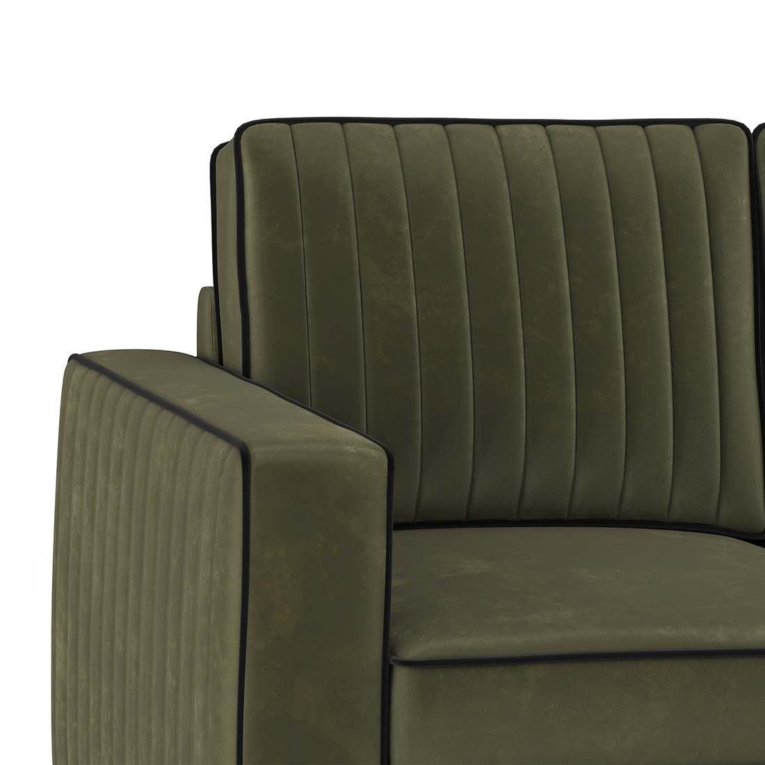 Apollo Neo Sofa (Colour : Deep Olive Velvet, Seating Capacity : 1 Seater, Cushion Type : Hard, Back Height : Regular Back)