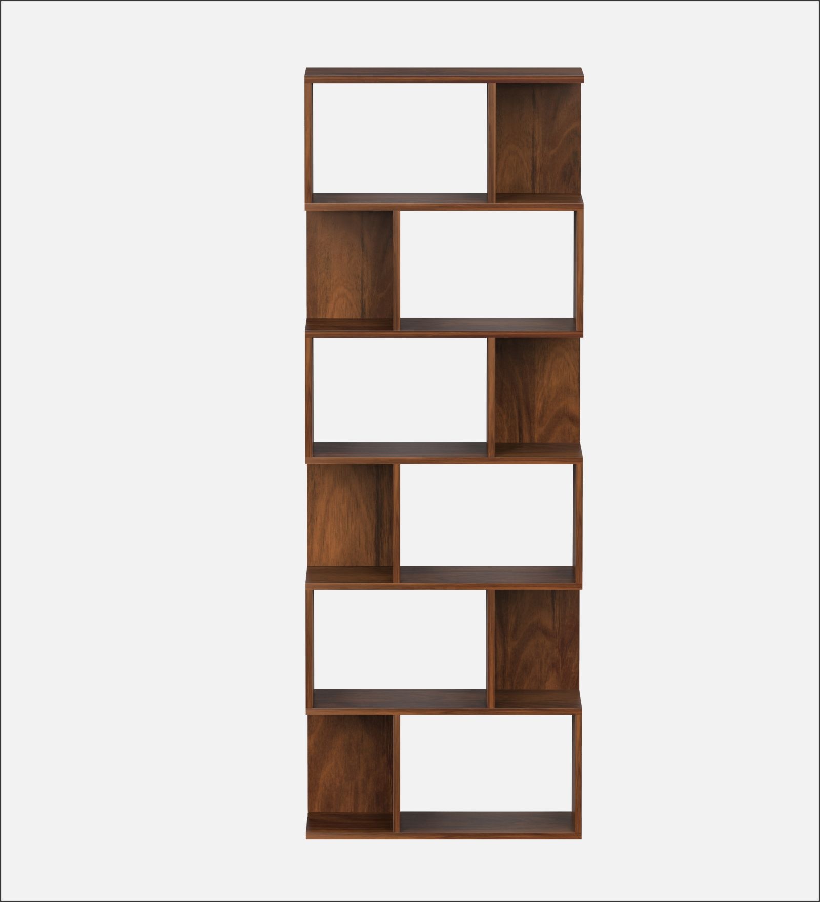 Crosbon Engineered Wood Bookshelf in Brown Maple