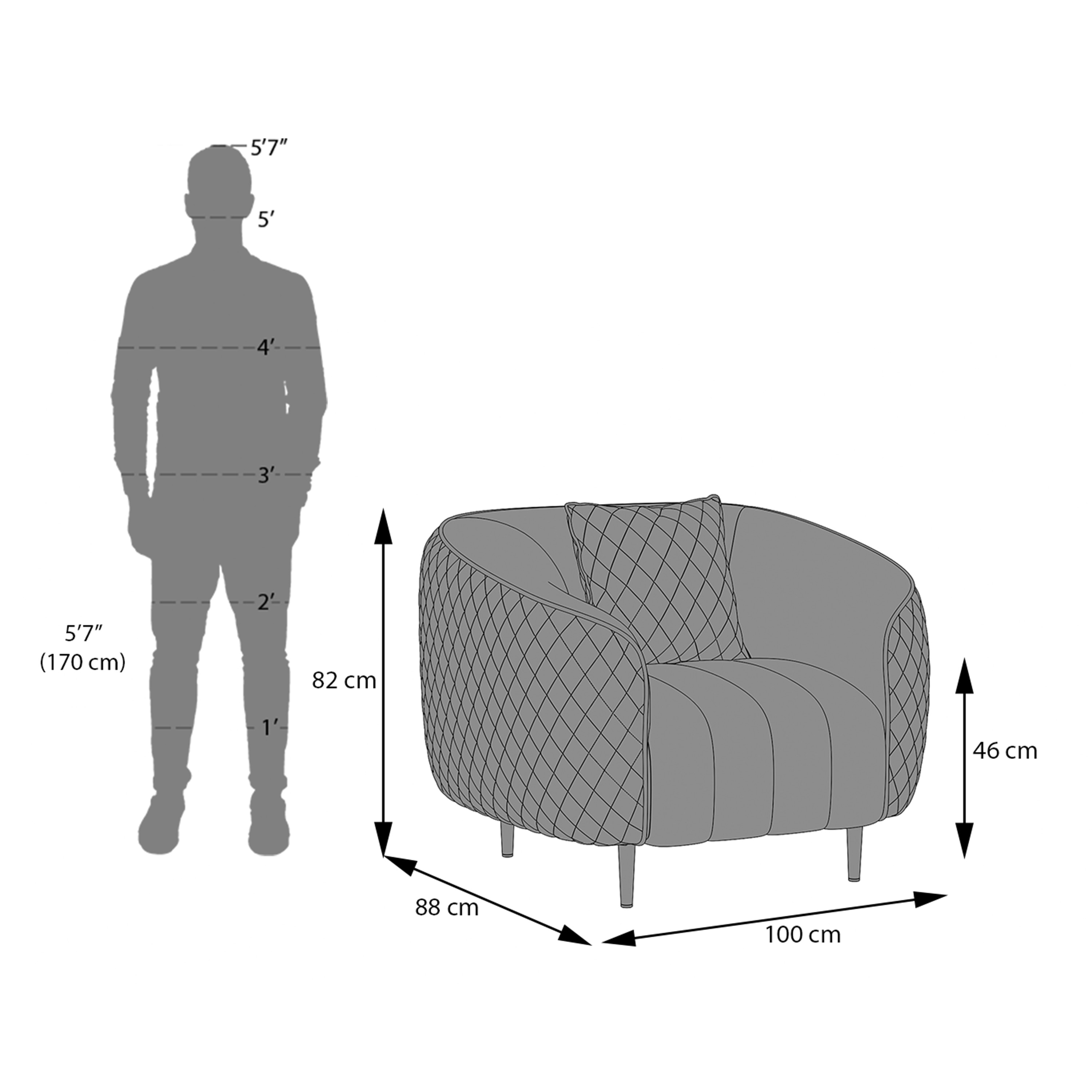 Amora 1 Seater Fabric Sofa in Dusty Turquoise Velvet