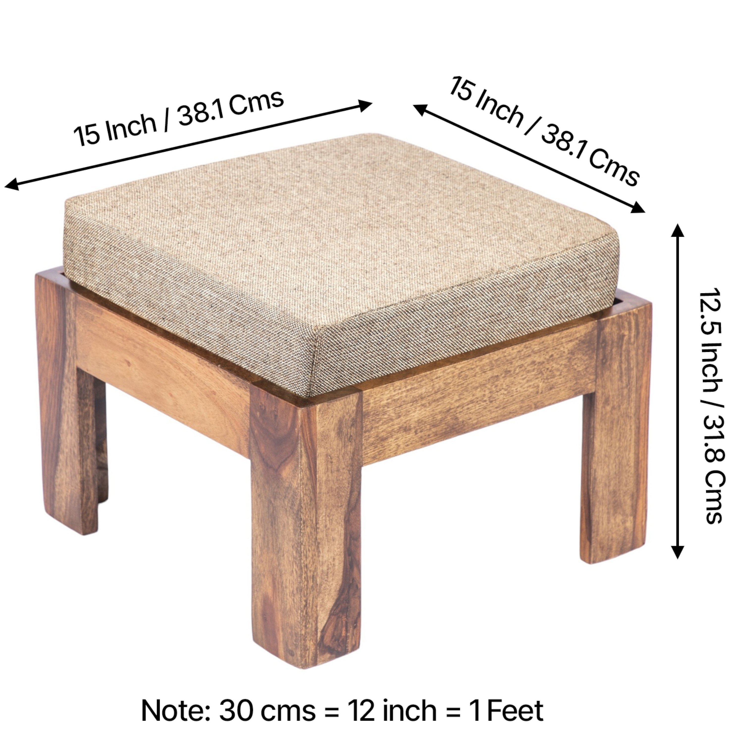 Blane Sheesham Wood 4 Seater Coffee Table Set In Teak Finish