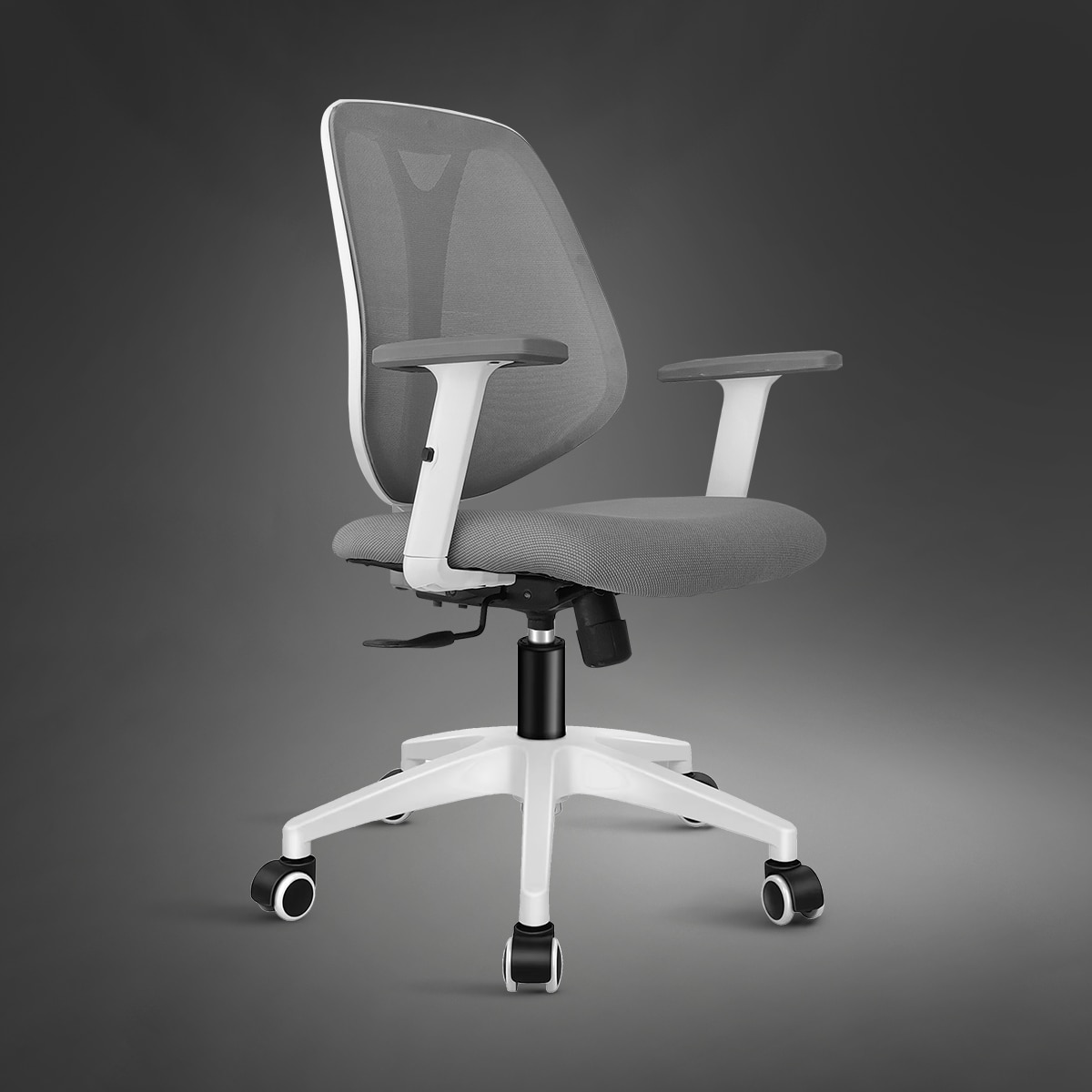 Kepler Brooks Pulse MB Office Desk Chair in White Grey Colour - Kepler Brooks