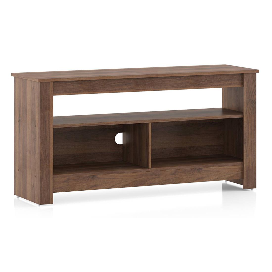 Monroe Engineered Wood Free Standing TV Unit in Classic Walnut Finish
