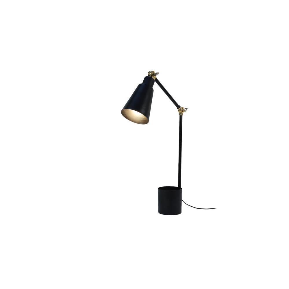 Designer Black Study Lamp With Metal Base