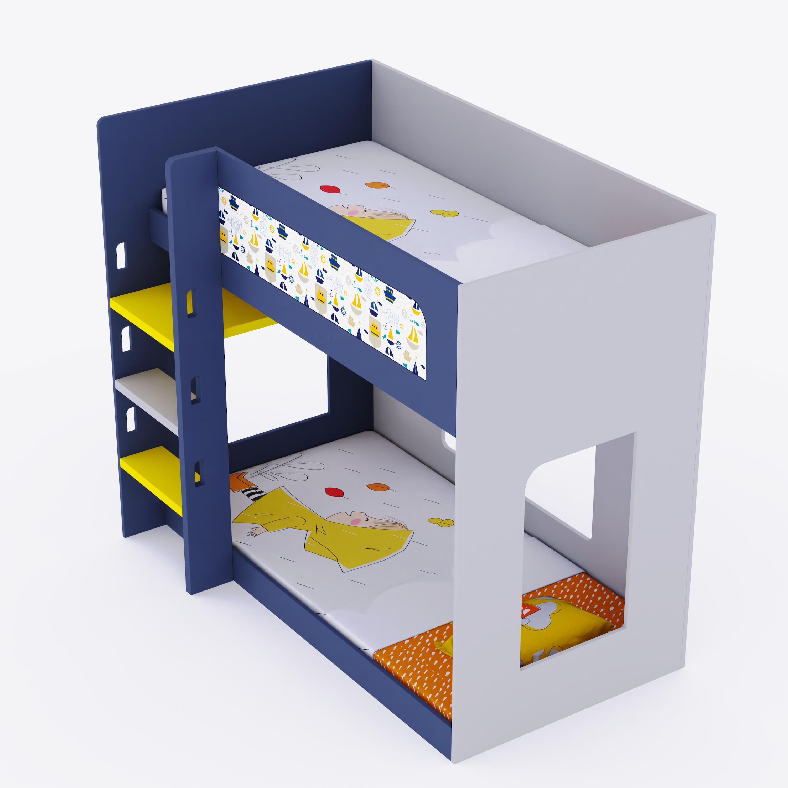 Caravan Bunk Bed Blue In Blue Colour