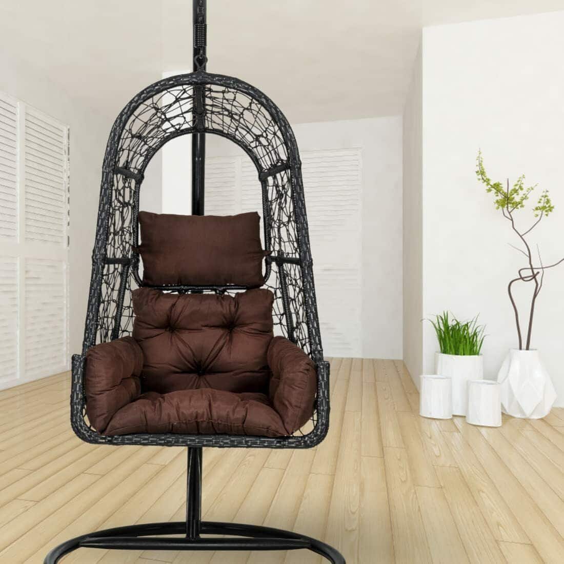 Premium Diesel Single Seater Spyder Swing Chair Brown