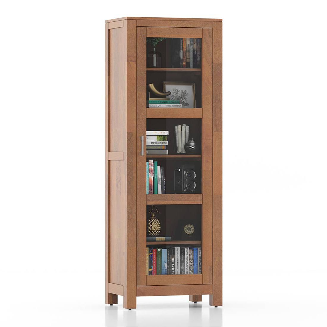 Murano Bookshelf cum Display Unit Finish Amber Walnut