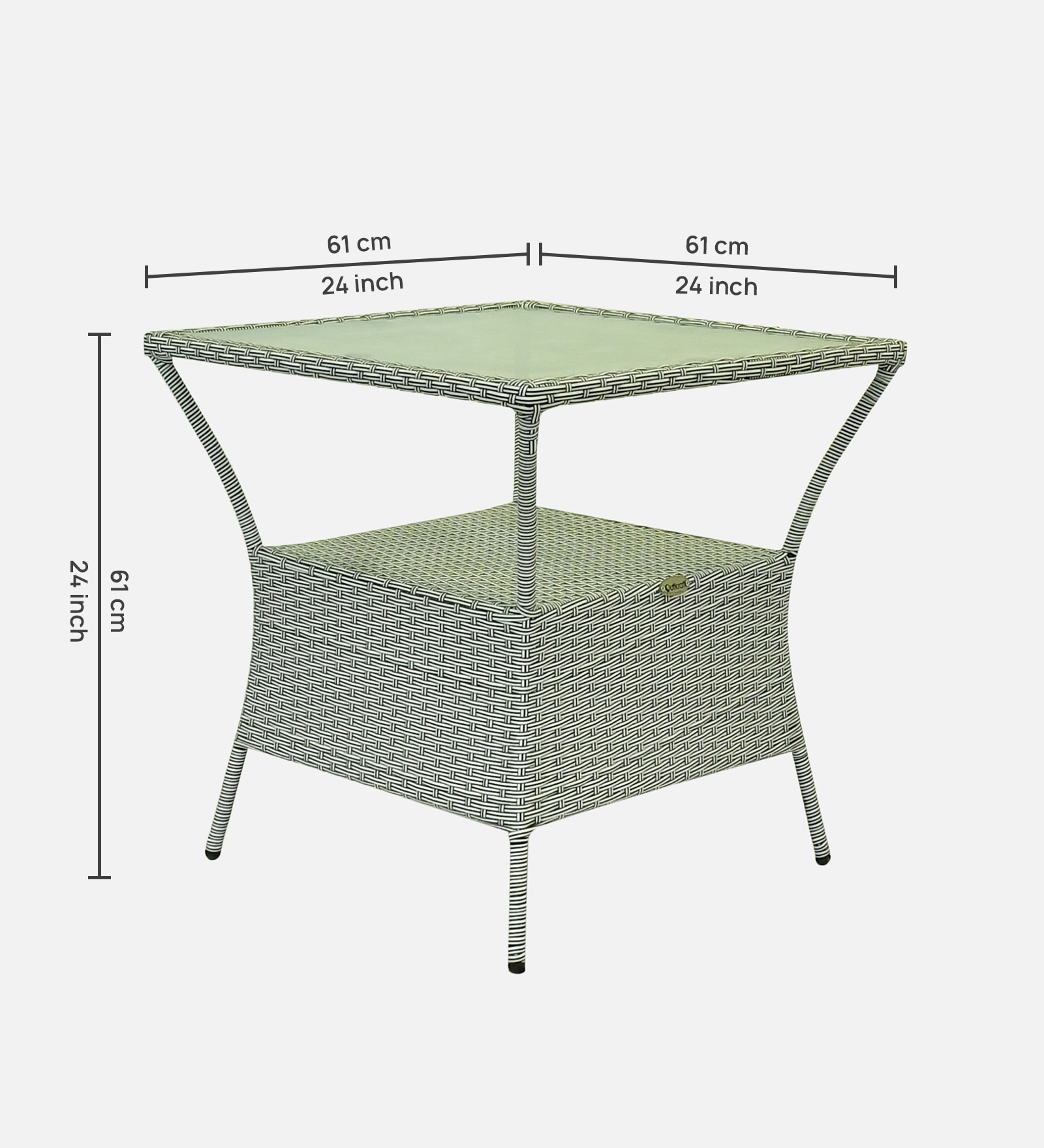 Geelong Wicker Chair White And Black Finish