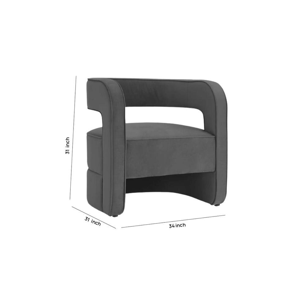 Jordy Accent Chair in Dark Grey Colour