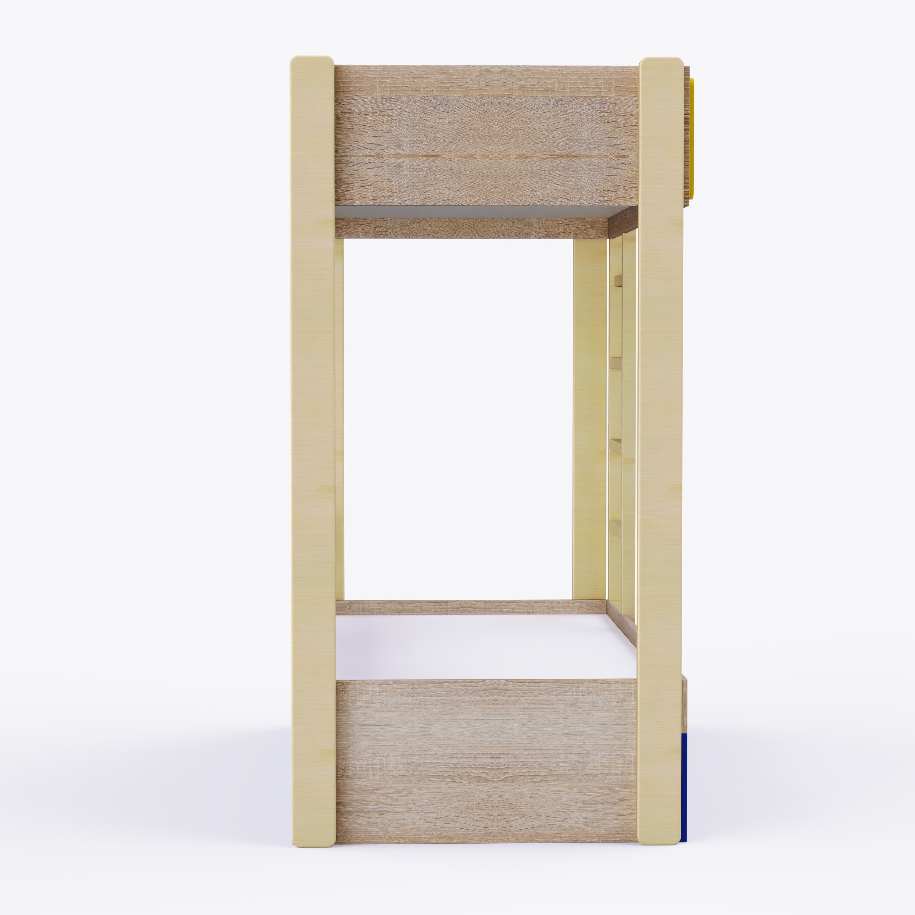 Pine Tree Single Size Bunk Bed In Electric Blue Colour