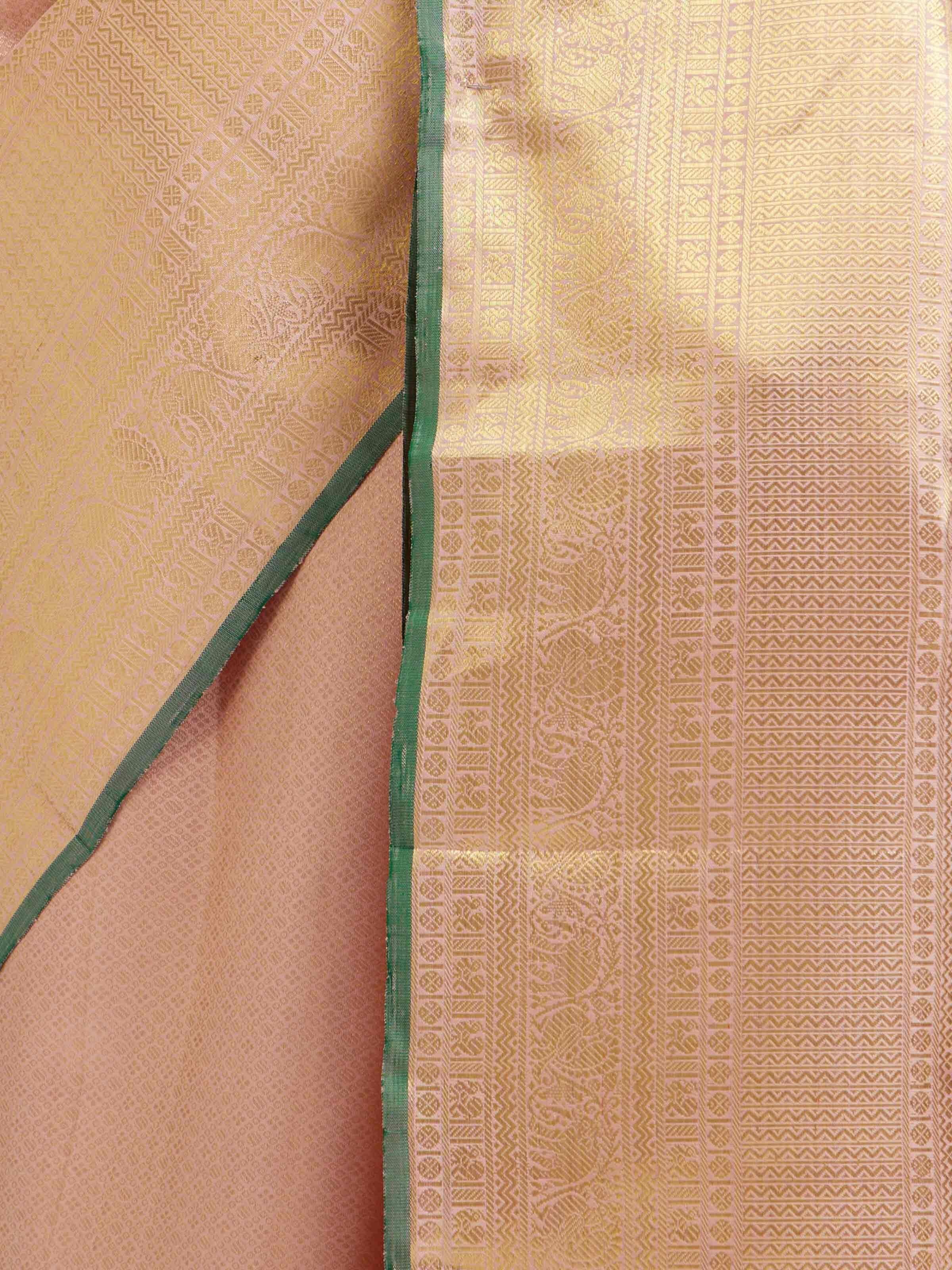 Light Pink Kancheepuram Silk Sari Zar Saree