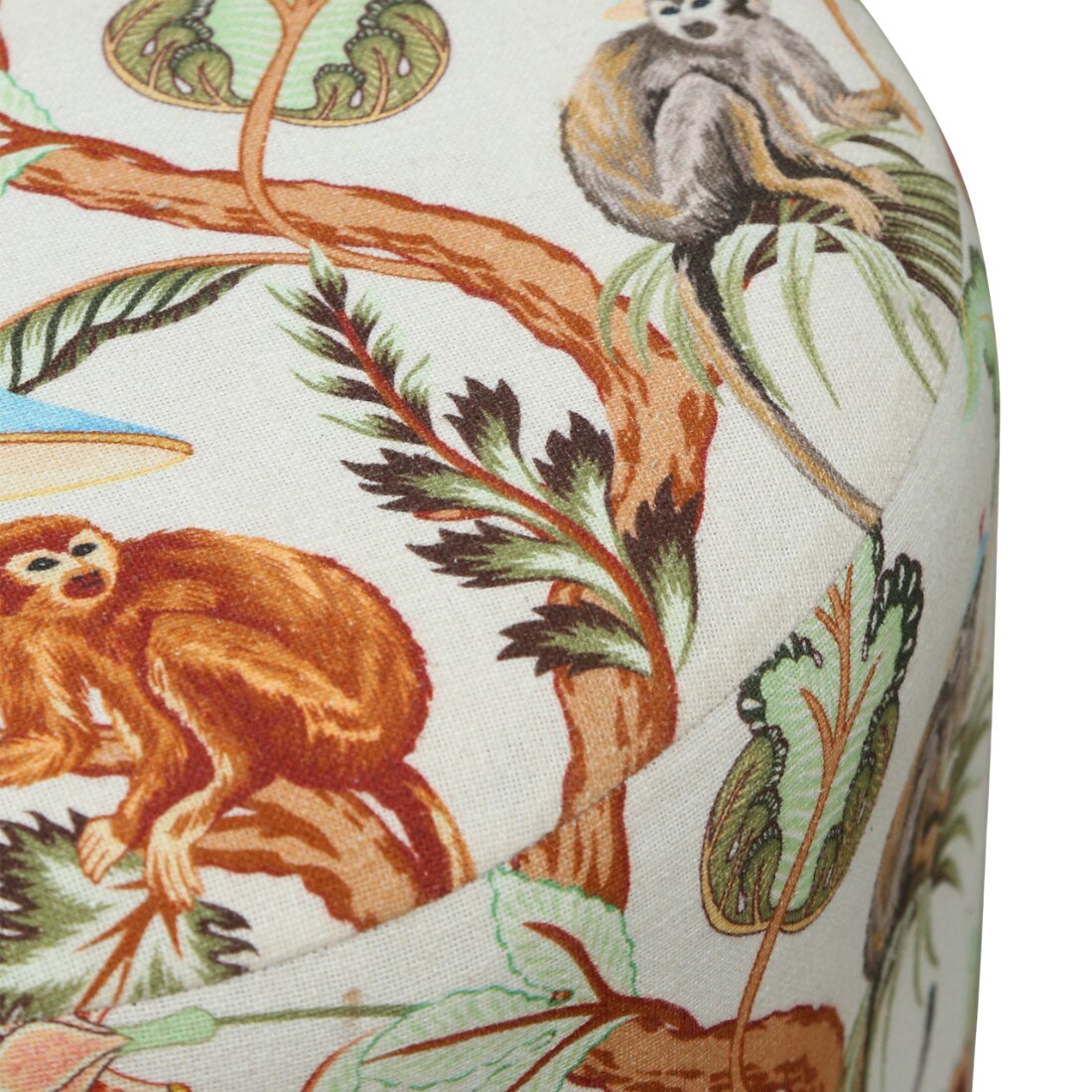 Calvemix Solid Wood Pouffee in Multicolor