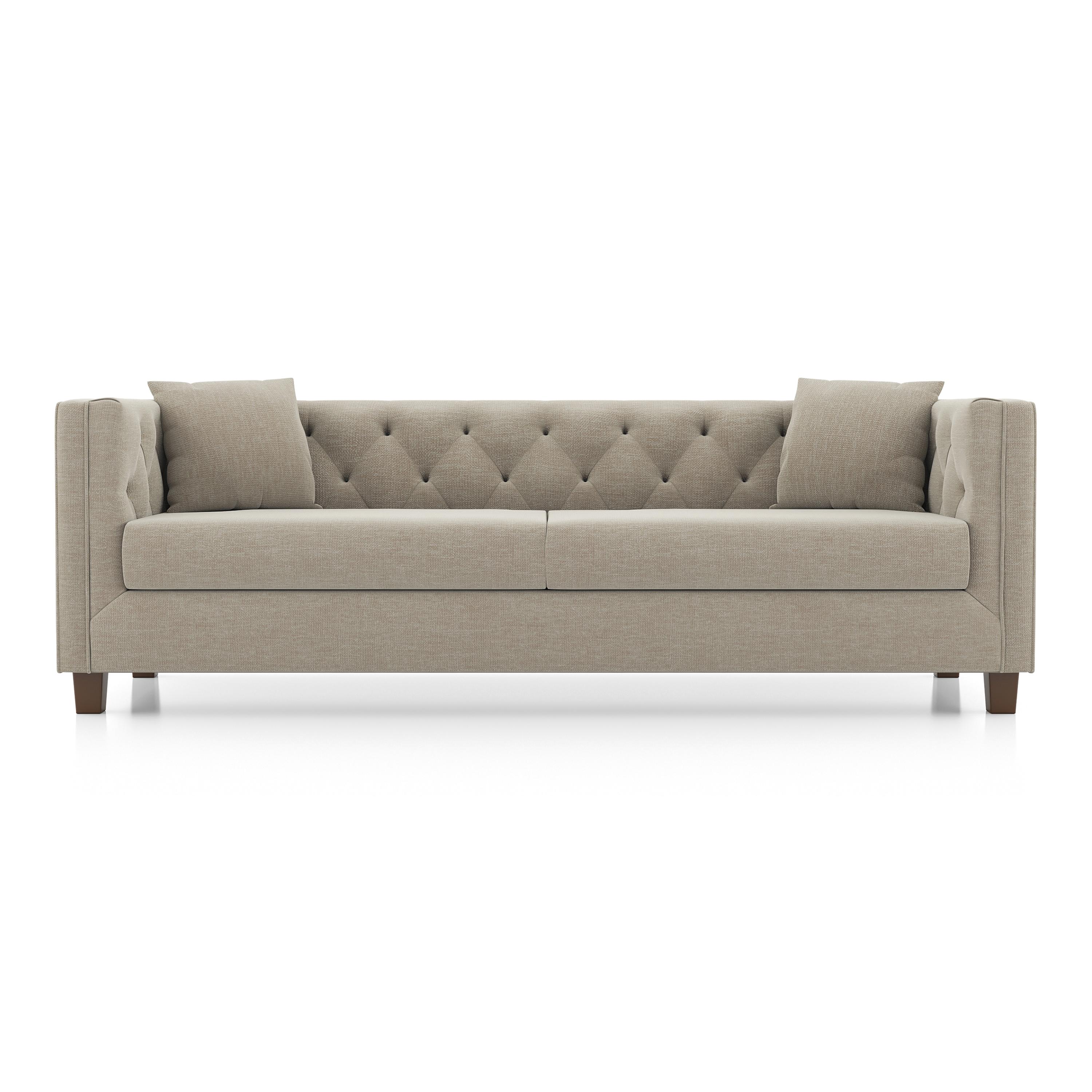 Windsor 3 Seater Fabric Sofa (Colour: Oyster Beige)