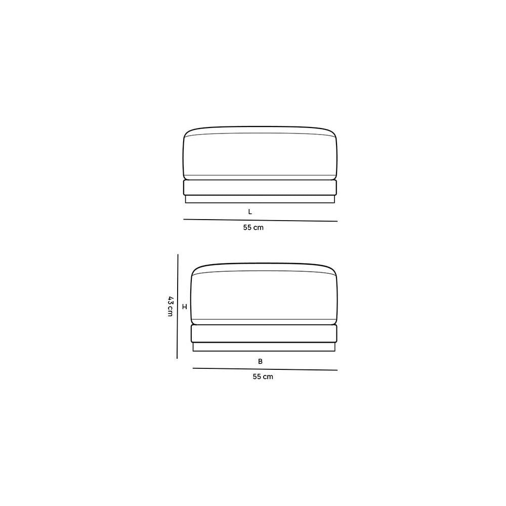 Denvar Ottoman Color in Maroon