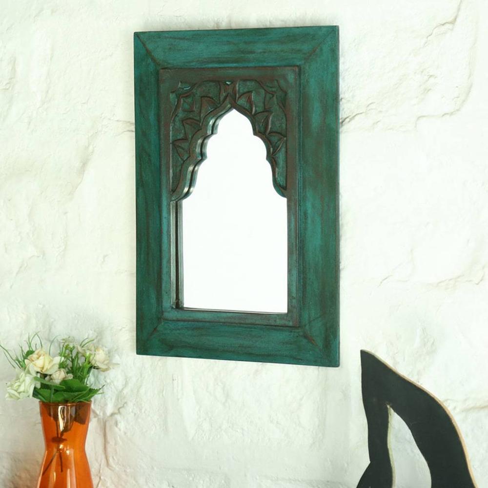 Cora Cora Green Carved Vintage Minaret mirror