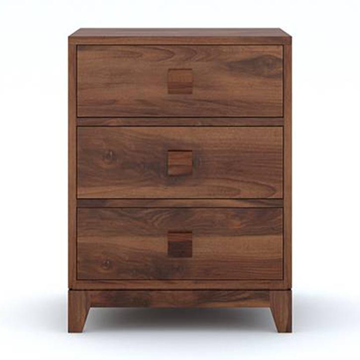 Magellan Solid Wood Bedside Table in Teak Finish