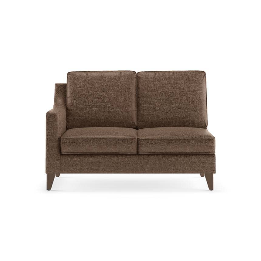 Abbey Sectional Sofa (Colour : Mocha, Cushion : Hard, Seater : Right Aligned 2 Seater + Right Aligned Chaise)