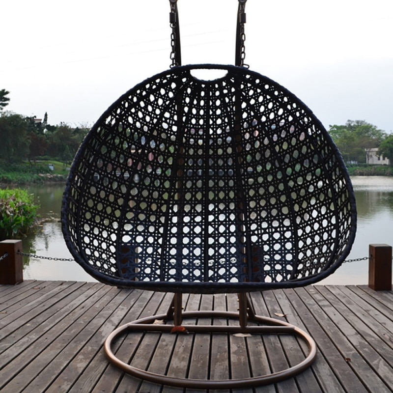 Scarlet Metal Swing in Black Color - with Stand - Carrybird