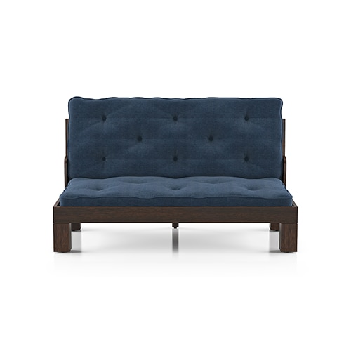 Faria Wooden Sofa (Midnight Indigo Blue)