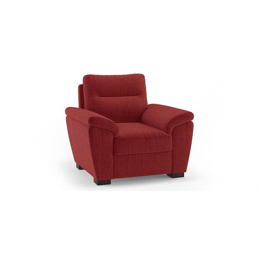 Adelaide Premium 1 Seater Fabric Sofa in Salsa Red Colour