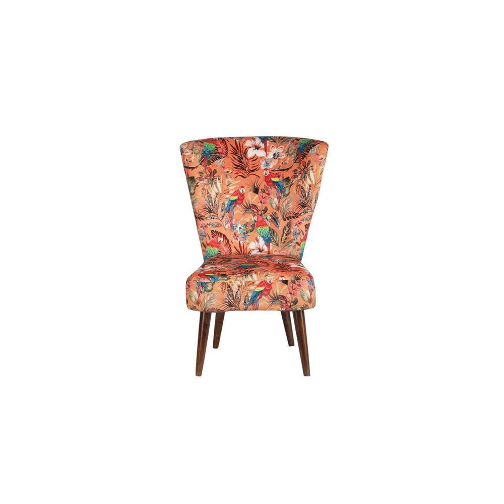 Ivoma Solid Wood Lounge Chair In Multicolour