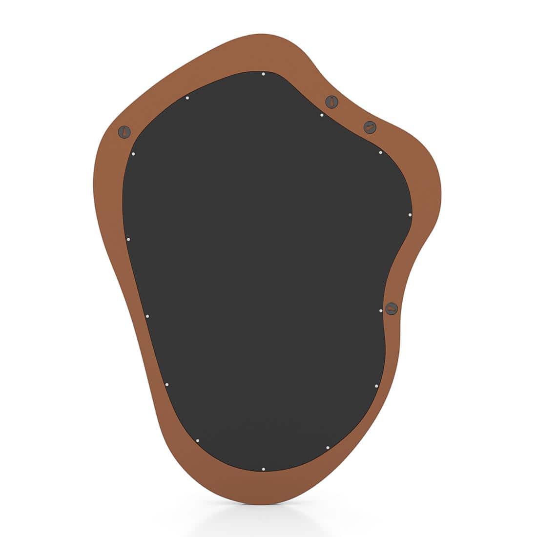 Oura Solid Wood Organic Wall Mirror in Teak Finish