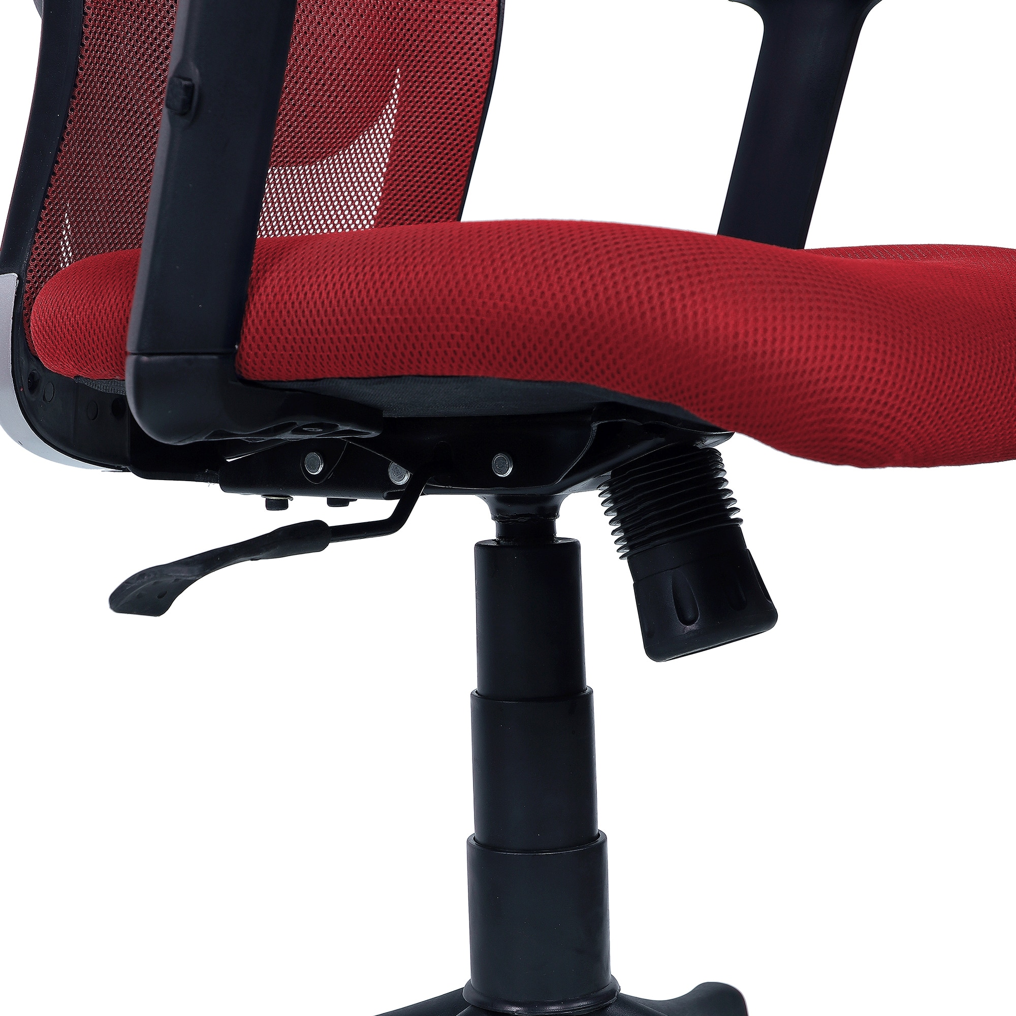 Peacifice Mid Back Ergonomic Chair in Red Colour