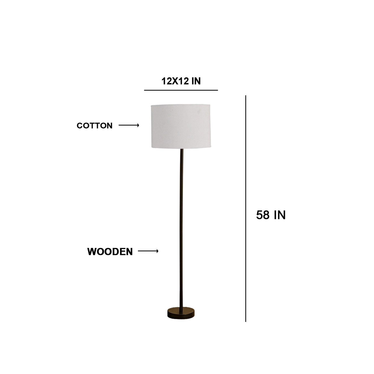 Devansh Wood Floor Lamp