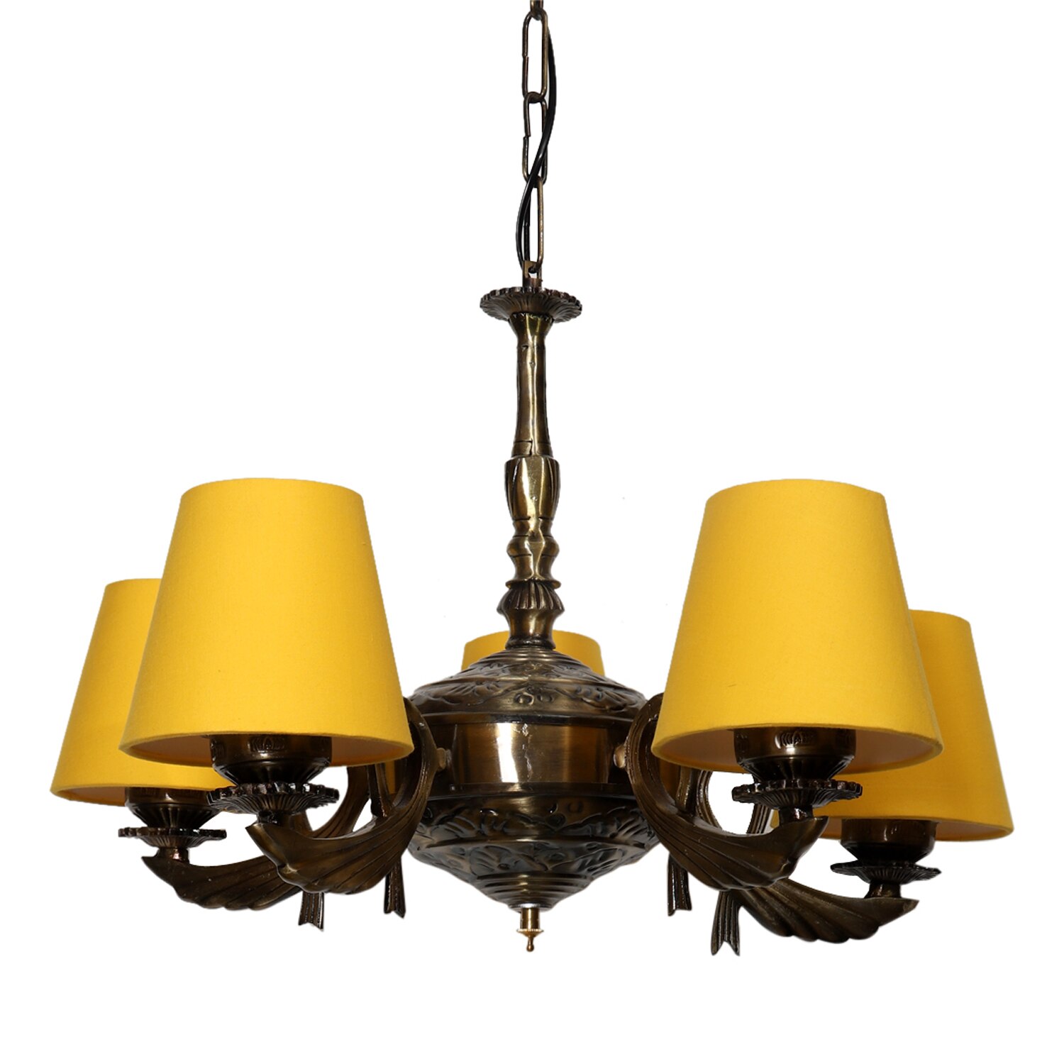 Devansh Steel Wall Mounted Lamp With Black Cotton Shade