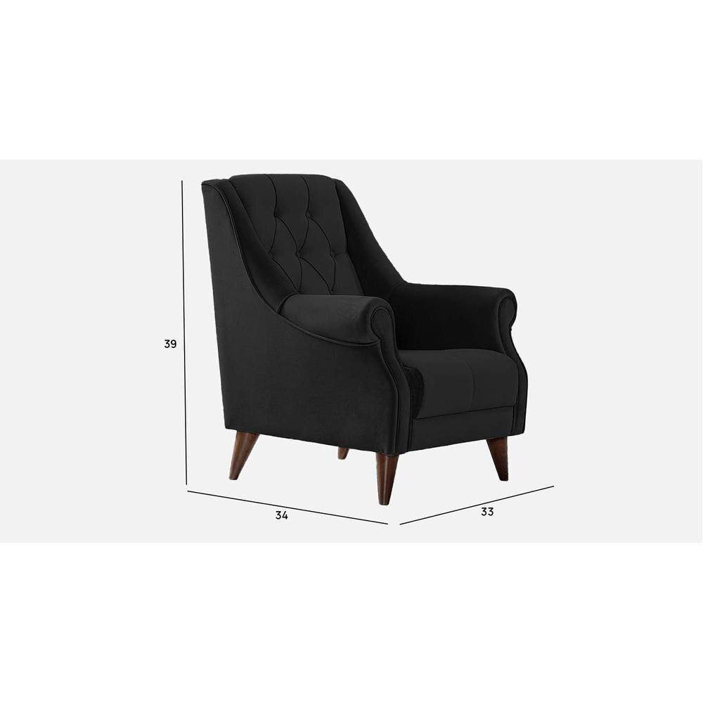 Joplin Accent Chair in Black Colour