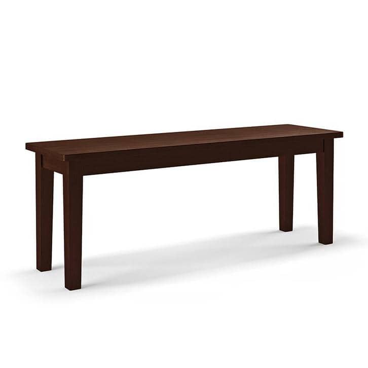 Diner Dining Bench In Dark Walnut Finish