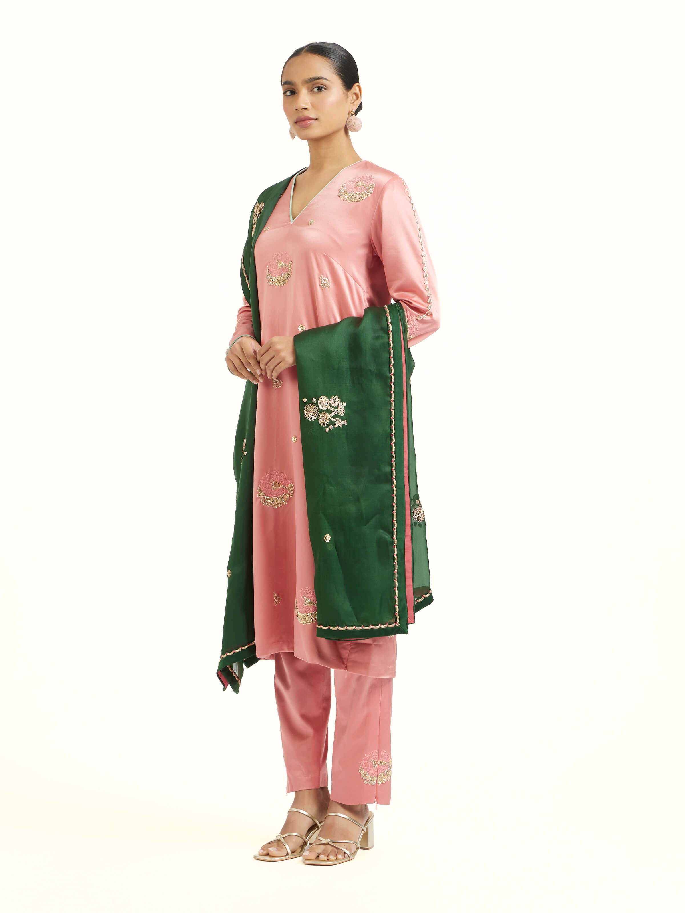 Emerald Green Banarasi Handloom Dupatta