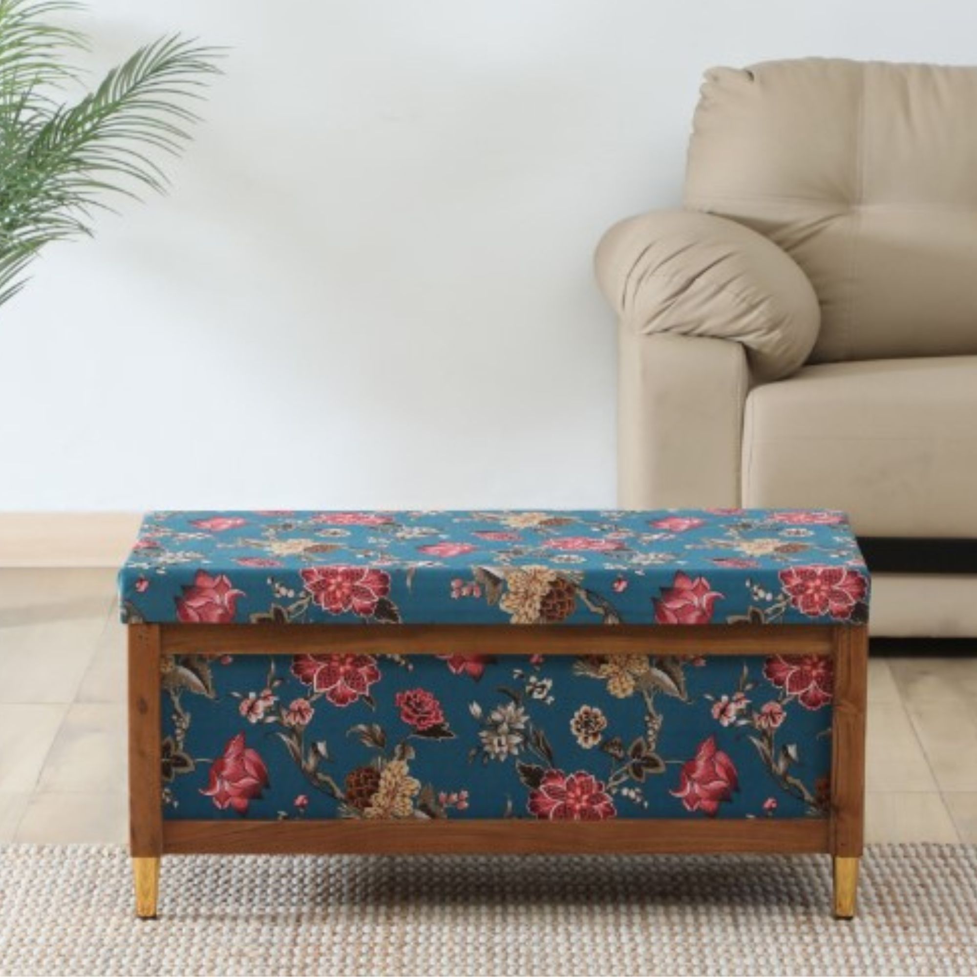 Harper Trunk In Turquoise Blue