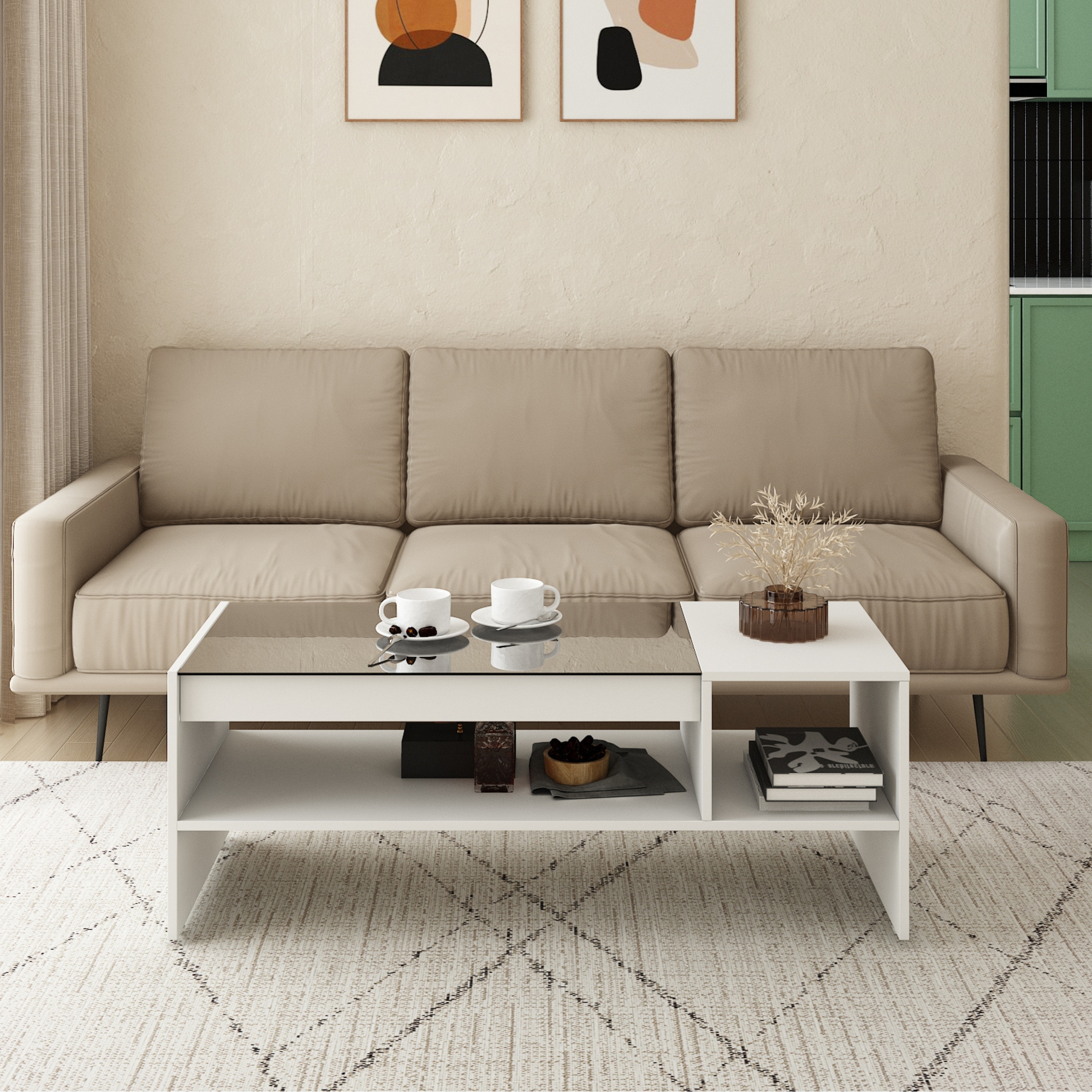 Dion Center Table Frosty White