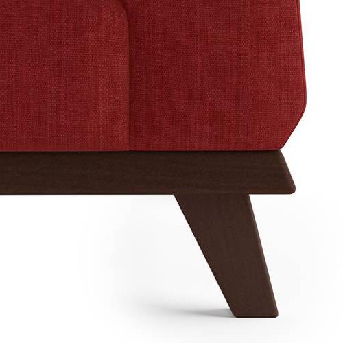 Granada Premium 1 Seater Fabric Sofa in Salsa Red Colour
