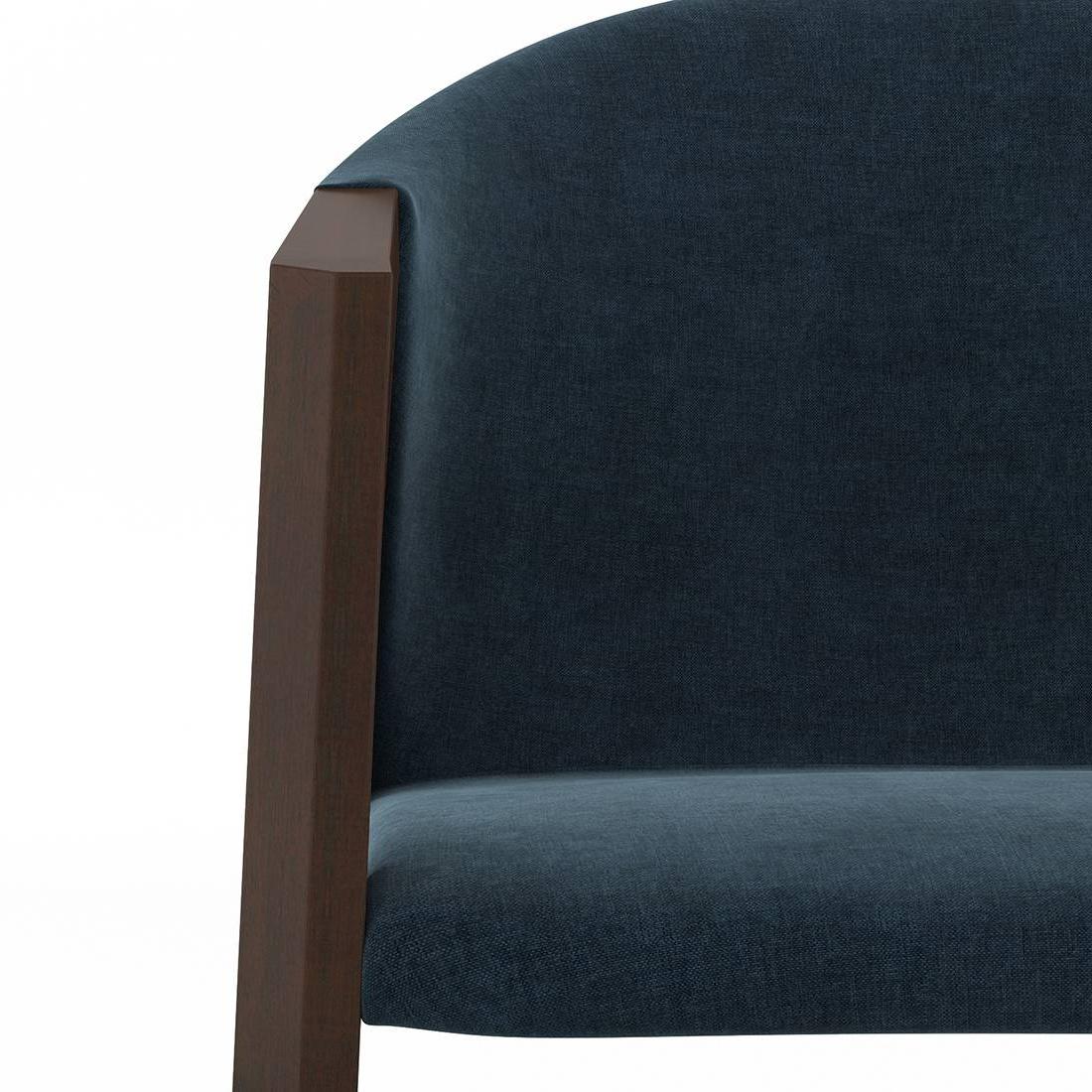 Dorothy Fabric Accent Chair In Blue Colour
