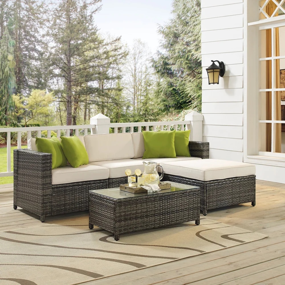 Orion  Outdoor Set in Grey Colour (1 Sofa, 1 Ottoman & 1 Table)