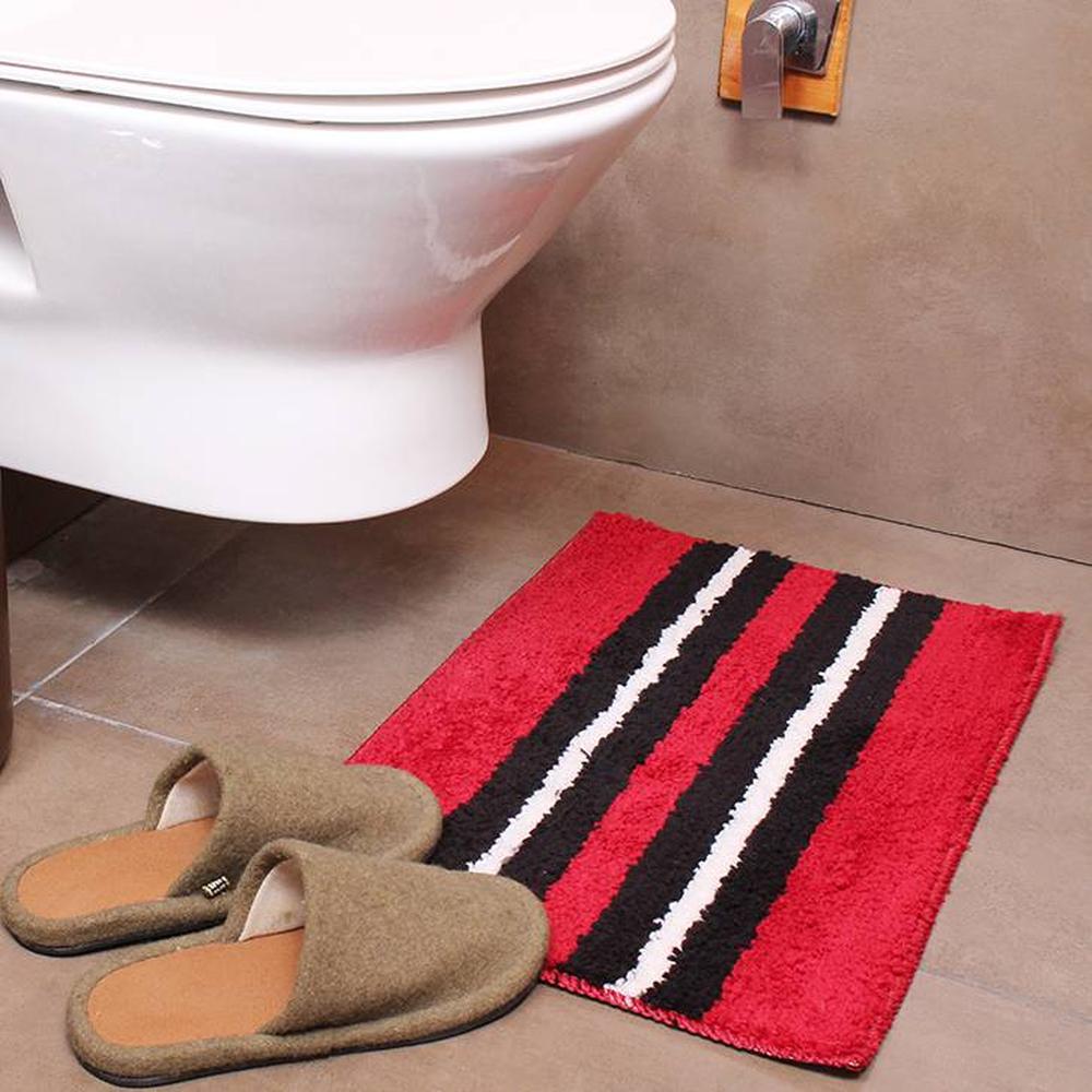 Yareli Multicolor Solid Natural Fiber 23x15 inches Anti-Skid Bath Mat - Luxe Home International