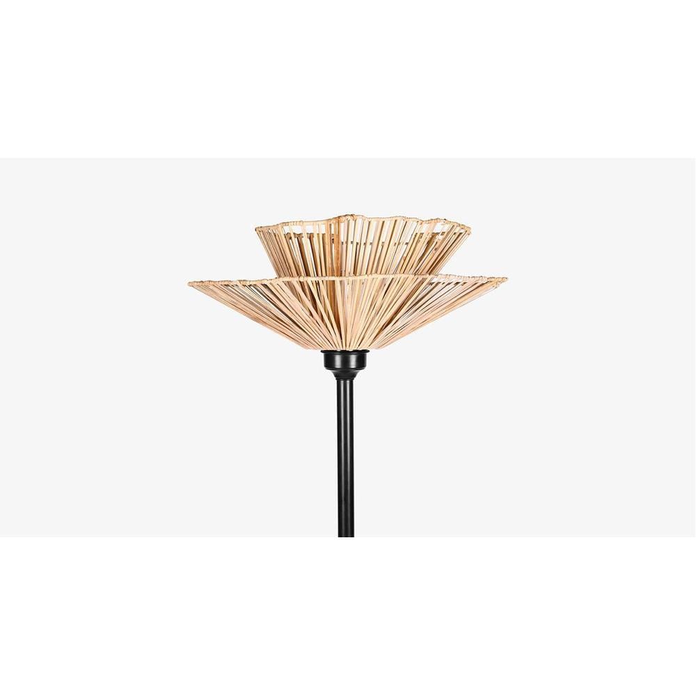 Iris Natural Floor Lamp With Natural Iron Base