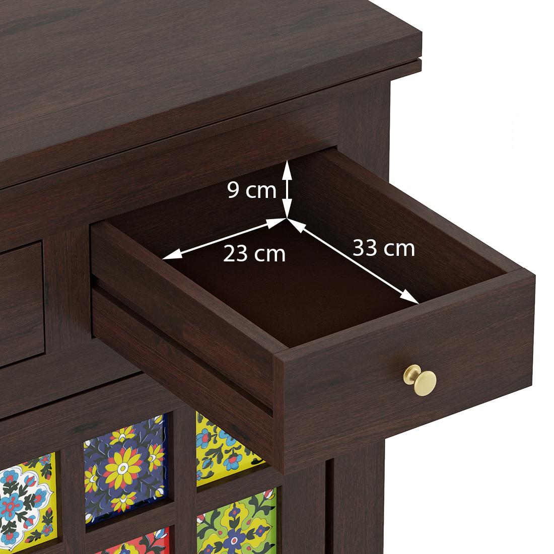 Azul Solid Wood Sideboard in Brushed Walnut Finish